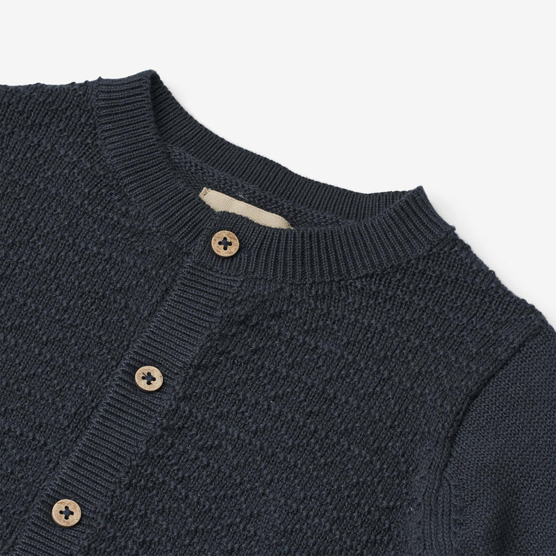 Wheat Main Knit Cardigan Bjørn Cardigan 1432 navy
