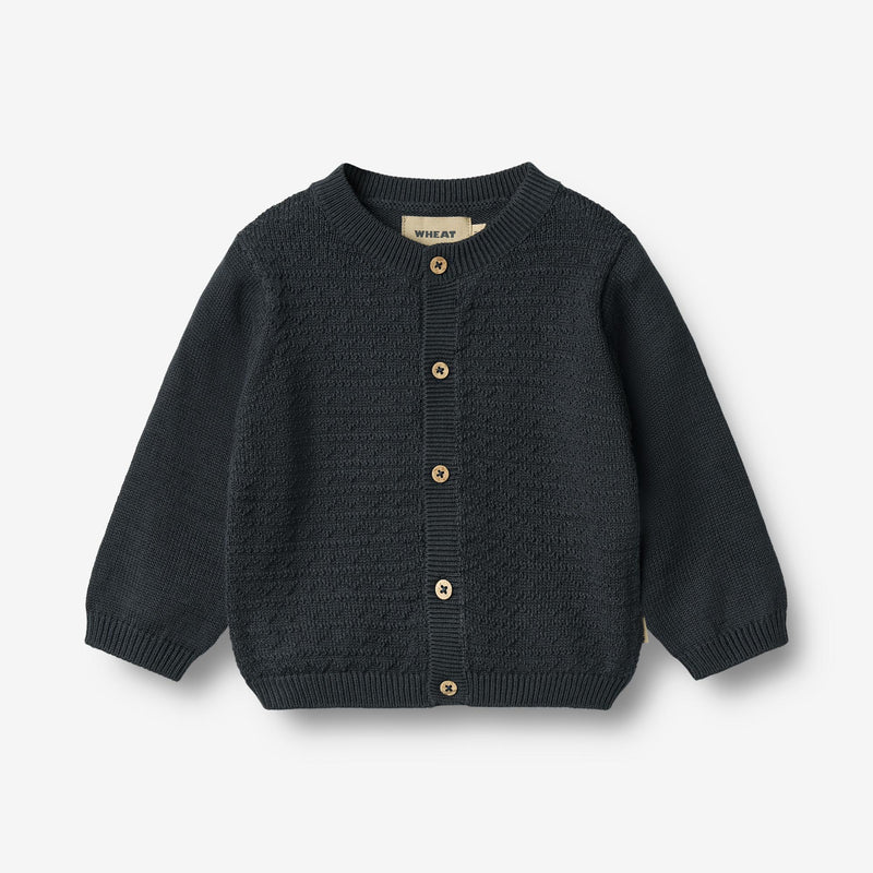 Wheat Main Knit Cardigan Bjørn Cardigan 1432 navy