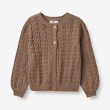Wheat Main Knit Cardigan Celia Knitted Tops 3004 cocoa brown