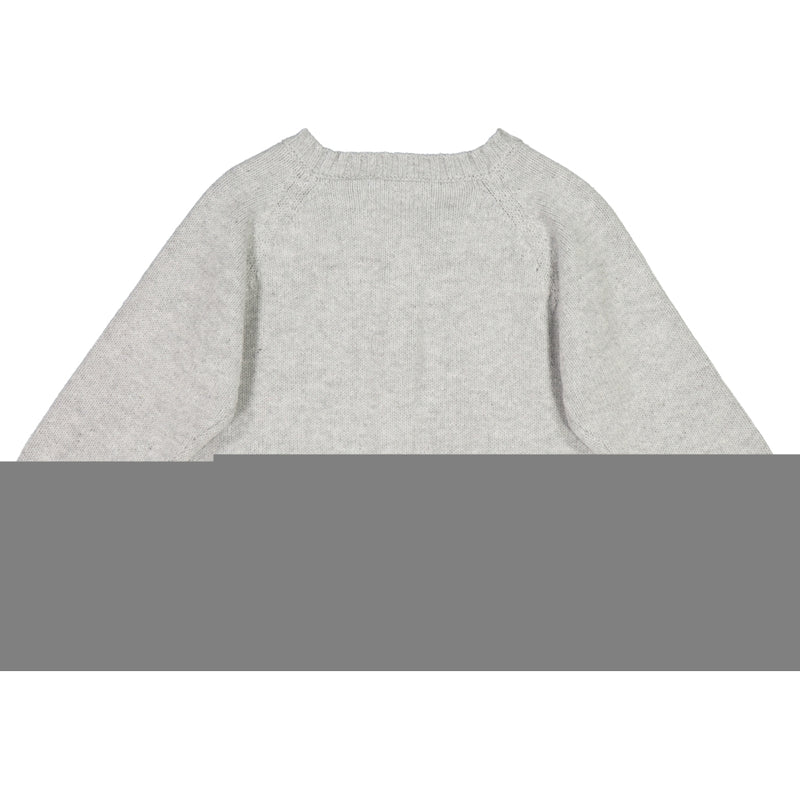 Wheat Knit Cardigan Classic Knitted Tops 0224 melange grey