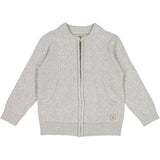 Wheat Knit Cardigan Ejner Knitted Tops 0224 melange grey