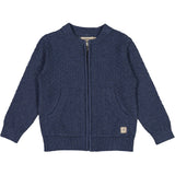 Wheat Knit Cardigan Ejner Knitted Tops 1076 blue melange