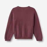 Wheat Main Knit Cardigan Magnella Cardigan 3118 eggplant