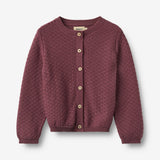 Wheat Main Knit Cardigan Magnella Cardigan 3118 eggplant