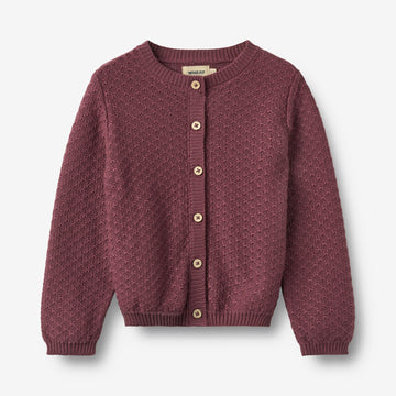 Wheat Main Knit Cardigan Magnella Cardigan 3118 eggplant