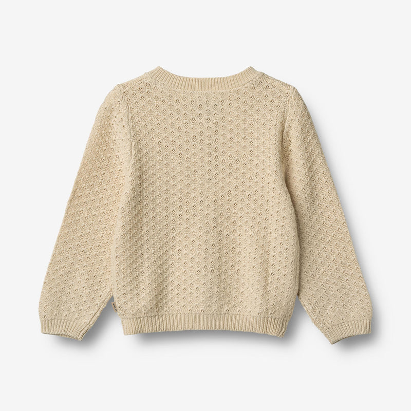 Wheat Main Knit Cardigan Magnella Knitted Tops 3336 sandshell