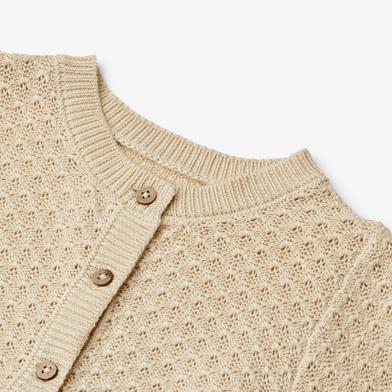 Wheat Main Knit Cardigan Magnella Knitted Tops 3336 sandshell