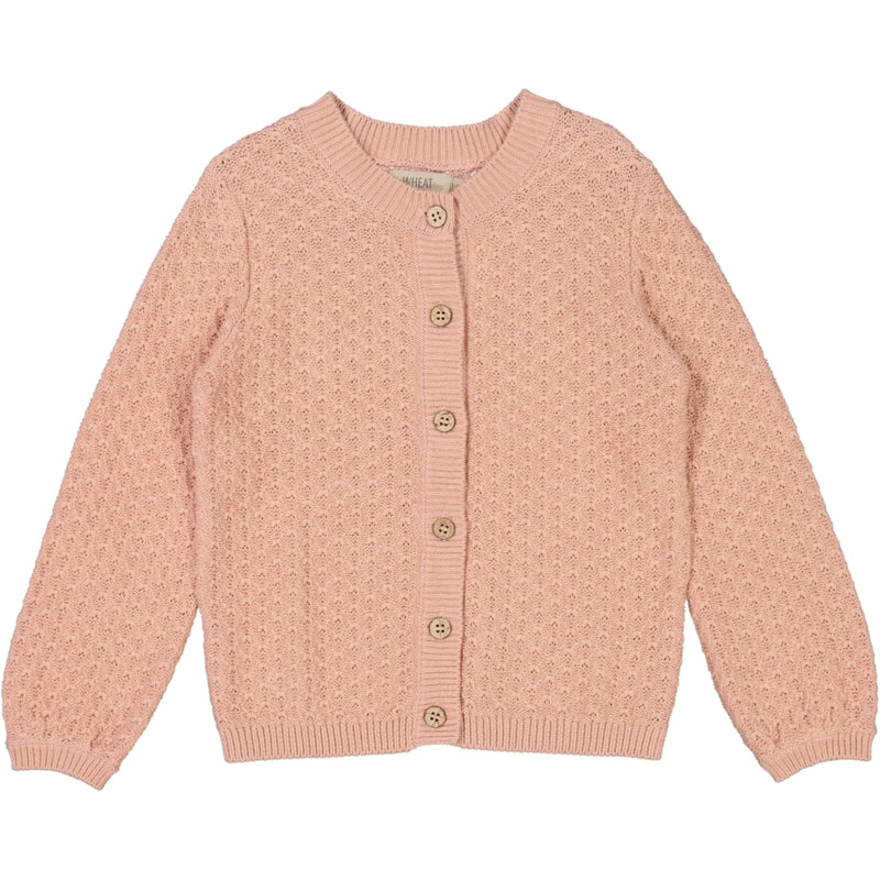 Wheat Knit Cardigan Magnella Knitted Tops 2270 misty rose