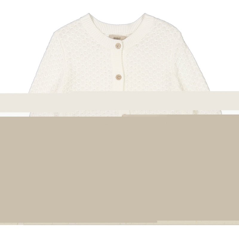 Wheat Main Knit Cardigan Magnella Knitted Tops 3182 ivory 