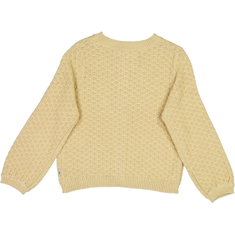 Wheat Main Knit Cardigan Magnella Knitted Tops 3231 soft beige