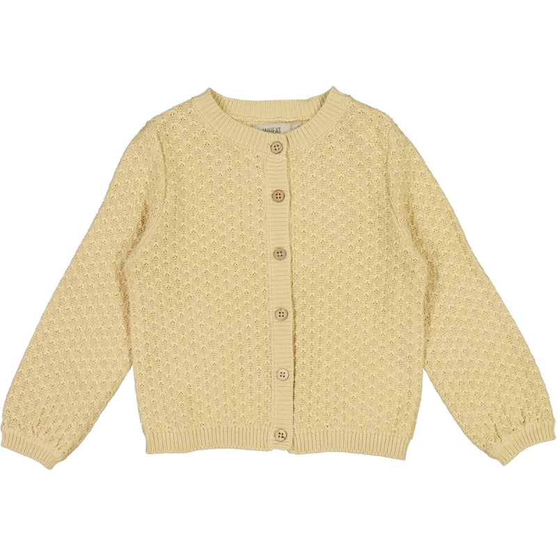 Wheat Main Knit Cardigan Magnella Knitted Tops 3231 soft beige