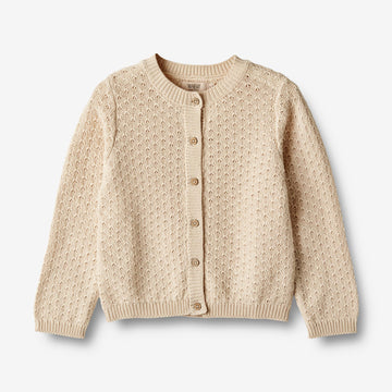 Wheat Main Knit Cardigan Magnella Knitted Tops 3336 sandshell