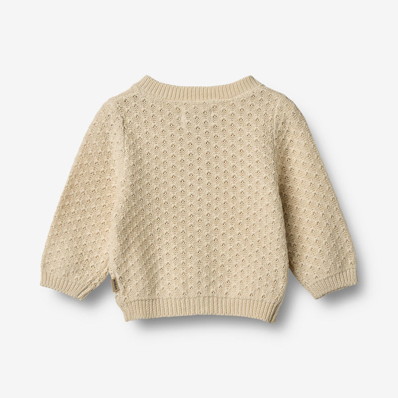 Wheat Main Knit Cardigan Magnella Knitted Tops 3336 sandshell