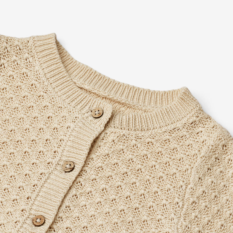 Wheat Main Knit Cardigan Magnella Knitted Tops 3336 sandshell