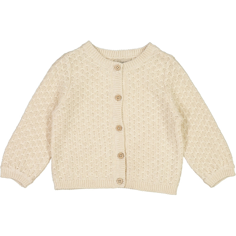 Wheat Knit Cardigan Magnella Knitted Tops 1101 cloud melange