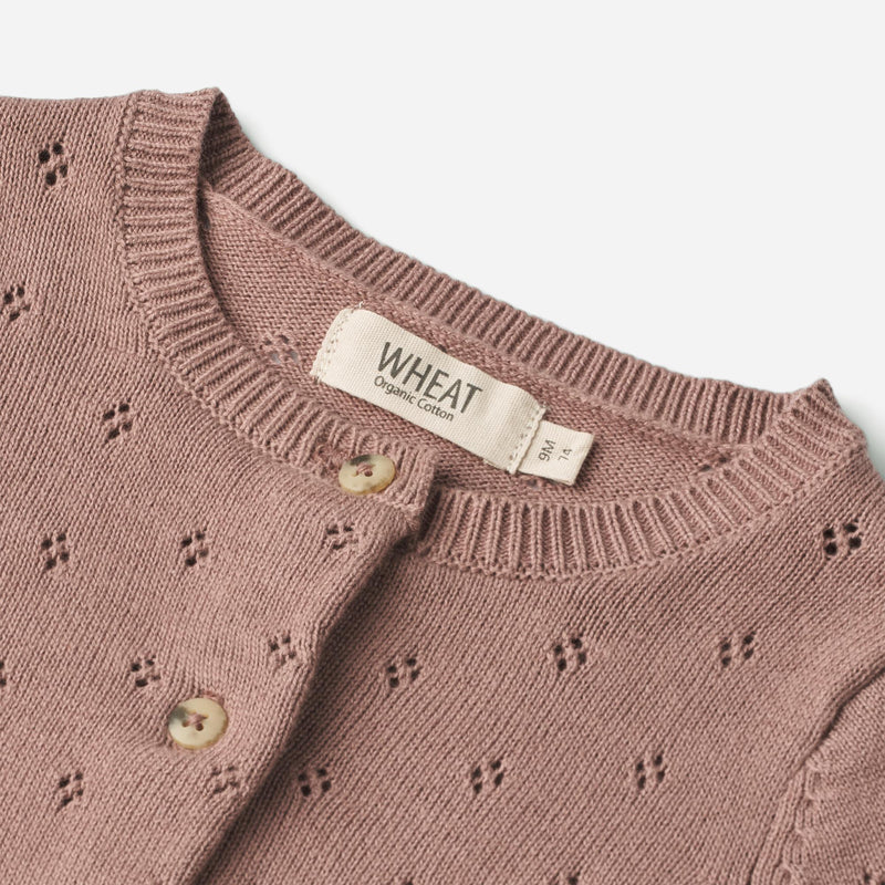 Wheat Main Knit Cardigan Magnella | Baby Knitted Tops 1349 lavender rose