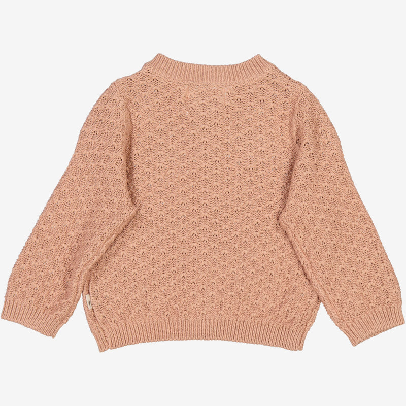 Wheat Main  Knit Cardigan Magnella | Baby Knitted Tops 2031 rose dawn