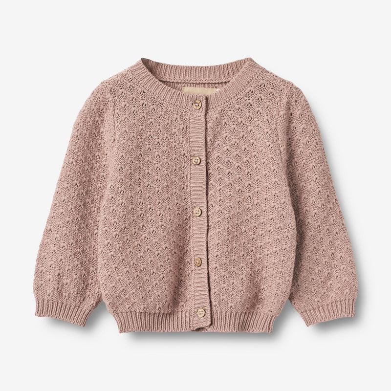 Wheat Main Knit Cardigan Magnella | Baby Knitted Tops 1135 dry rose