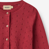 Wheat Main Knit Cardigan Maia Cardigan 9697 red cherry