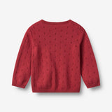 Wheat Main Knit Cardigan Maia Cardigan 9697 red cherry