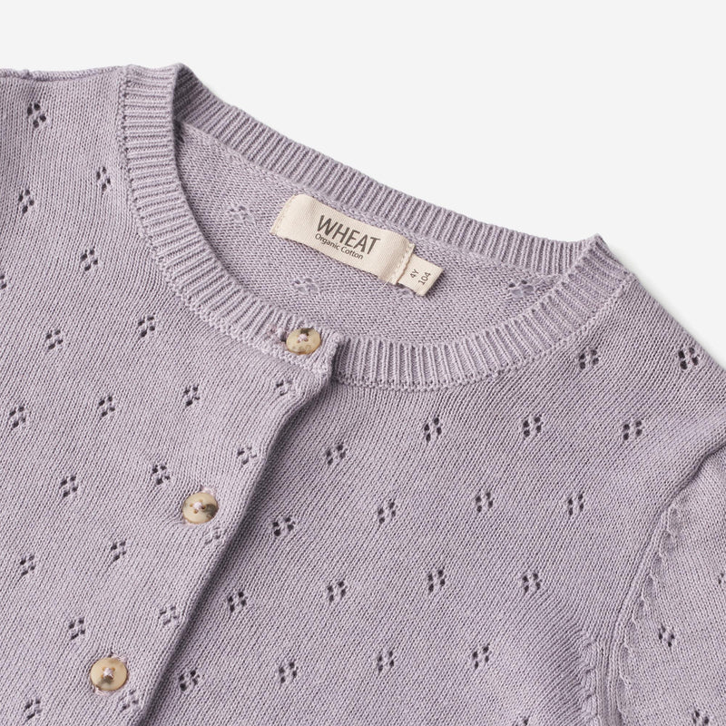 Wheat Main Knit Cardigan Maia Knitted Tops 1346 lavender