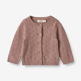 Wheat Main Knit Cardigan Maia | Baby Knitted Tops 1349 lavender rose