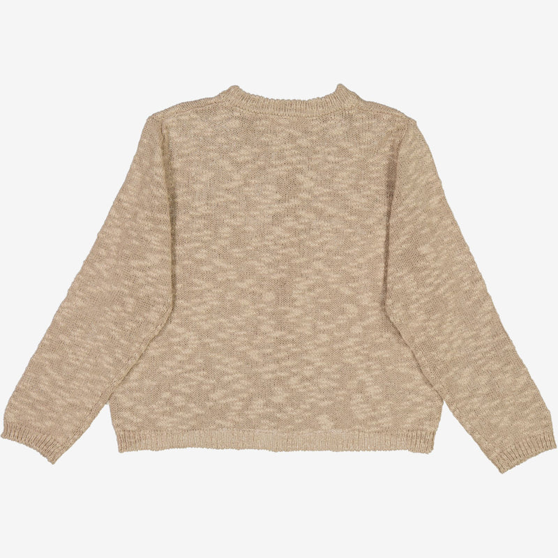 Wheat Main  Knit Cardigan Mille Knitted Tops 1096 warm stone