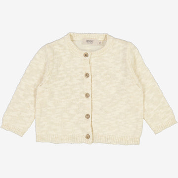 Wheat Main  Knit Cardigan Mille | Baby Knitted Tops 3129 eggshell 
