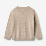 Wheat Main Knit Cardigan Nico Knitted Tops 9574 warm sand melange