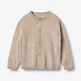Wheat Main Knit Cardigan Nico Knitted Tops 9574 warm sand melange
