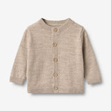 Wheat Main Knit Cardigan Nico Knitted Tops 9574 warm sand melange
