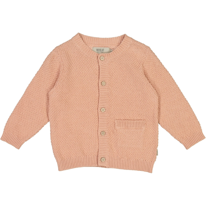Wheat Knit Cardigan Ray Knitted Tops 2270 misty rose