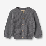 Wheat Main Knit Cardigan Siggi | Baby Knitted Tops 1201 stormy blue