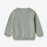 Wheat Main Knit Cardigan Sofus Knitted Tops 9567 soft rain