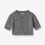 Wheat Main Knit Cardigan Sofus | Baby Knitted Tops 1525 autumn sky