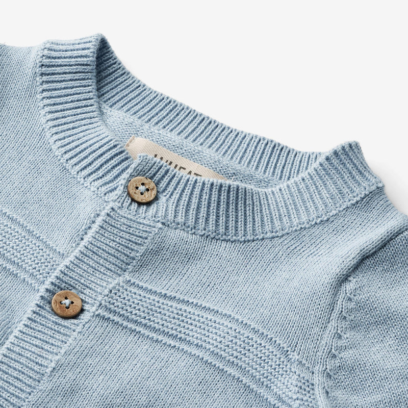Wheat Main Knit Cardigan Sofus Knitted Tops 1049 blue summer