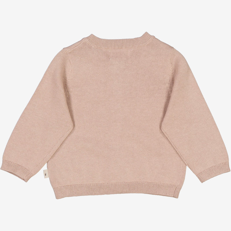 Wheat Main  Knit Cardigan Suzy Embroidery | Baby Knitted Tops 1356 pale lilac