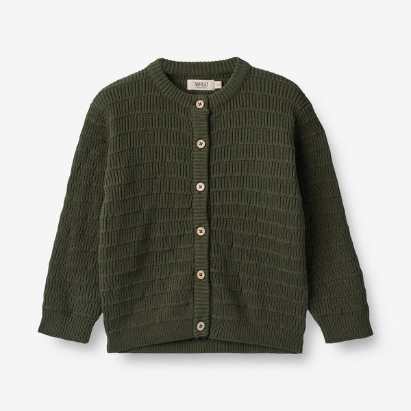 Wheat Main Knit Cardigan Villy Knitted Tops 1687 forest night