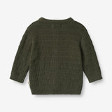 Wheat Main Knit Cardigan Villy | Baby Knitted Tops 1687 forest night