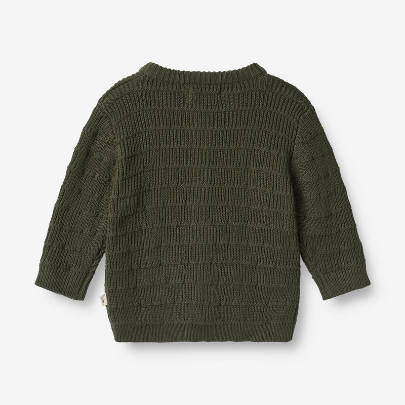Wheat Main Knit Cardigan Villy | Baby Knitted Tops 1687 forest night