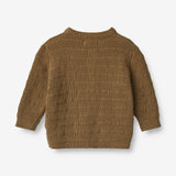 Wheat Main Knit Cardigan Villy | Baby Knitted Tops 4143 green bark
