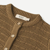 Wheat Main Knit Cardigan Villy | Baby Knitted Tops 4143 green bark