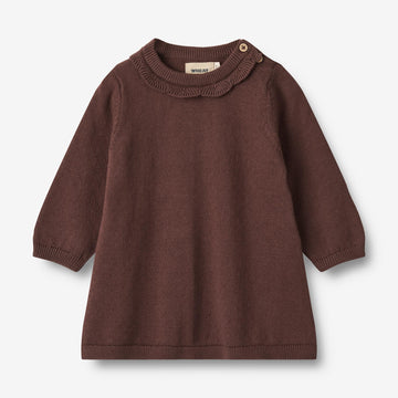 Wheat Main Knit Dress Nannie Dresses 3118 eggplant