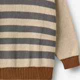 Wheat Main Knit Jumper L/S Rasmus Pullover 9596 flint stripe