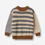 Wheat Main Knit Jumper L/S Rasmus Pullover 9596 flint stripe