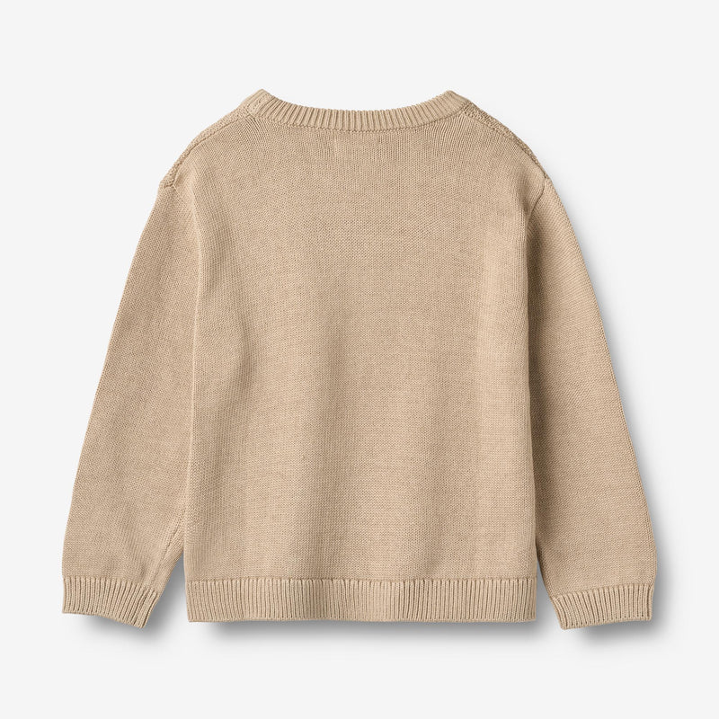 Wheat Main Knit Pullover Borris Knitted Tops 3354 warm sand