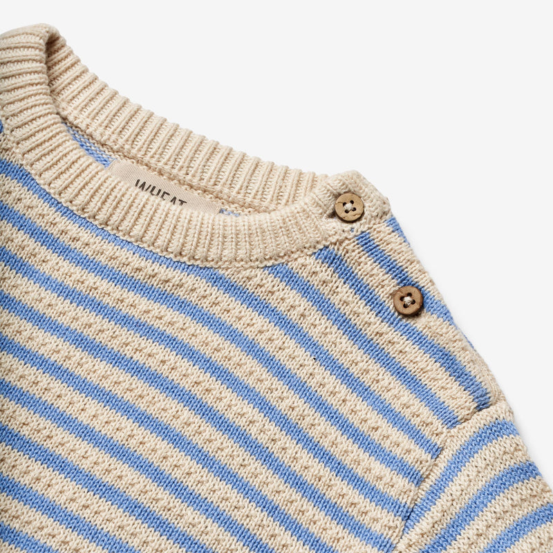 Wheat Main Knit Pullover Chris Knitted Tops 4103 azure stripe