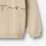 Wheat Main Knit Pullover Embr. Lisa Knitted Tops 3191 offwhite