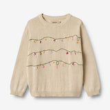 Wheat Main Knit Pullover Embr. Lisa Knitted Tops 3191 offwhite