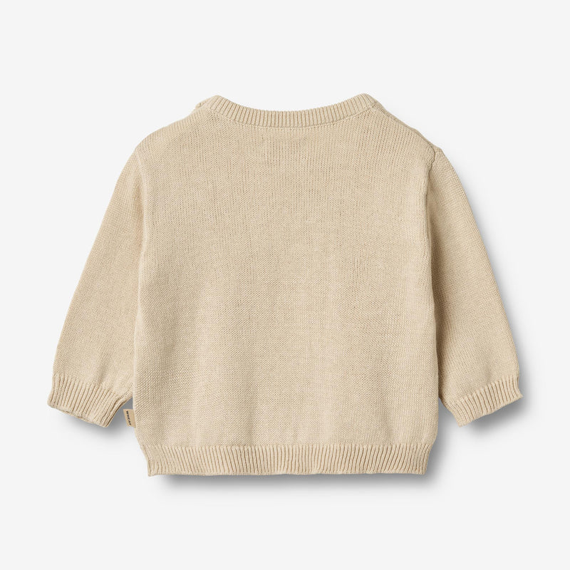 Wheat Main Knit Pullover Embr. Lisa Knitted Tops 3191 offwhite